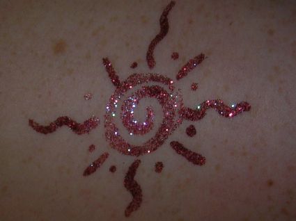 Glitter Sun Free Tattoo Pic